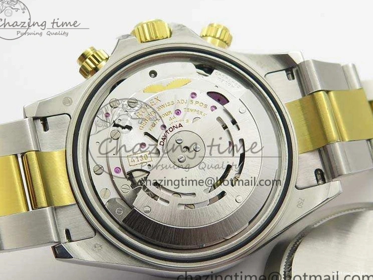 1230 FlexibleFit Daytona SS YG Ceramic Bezel JH Best Edition Gold Dial On SS YG Bracelet A 3528